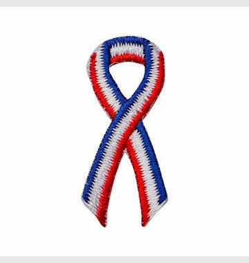 Patriotic USA American Ribbon Embroidered Stick-ons - 25-pack - Support Store