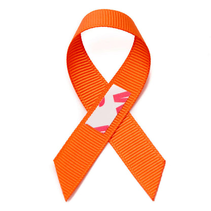 Peel & stick orange grosgrain awareness ribbons - 10 pack - Support Store
