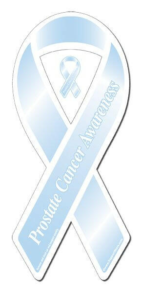 Prostate Cancer Light Blue Ribbon Magnet - Support Store