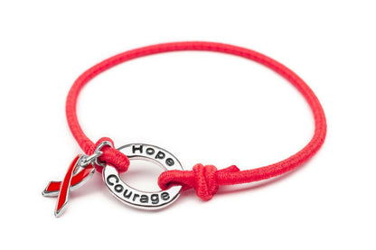 Red Awareness Stretch Charm Bracelet - Support Store