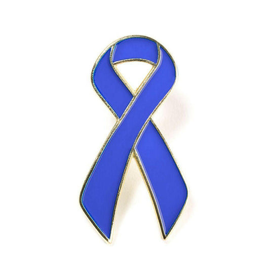 Special Blue Ribbon Lapel Pin - Support Store