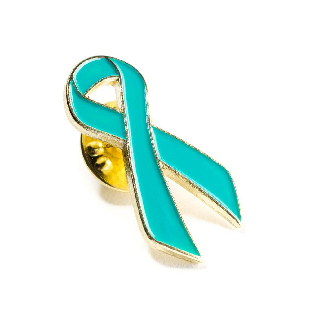 Teal Ribbon Lapel Pin - Support Store