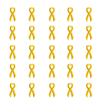 Yellow Ribbon Embroidered Stick-ons - 25-pack - Support Store