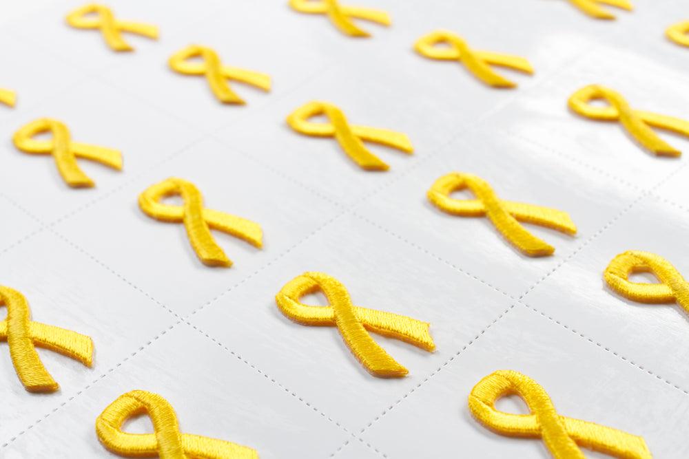 Yellow Ribbon Embroidered Stick-ons - 25-pack - Support Store